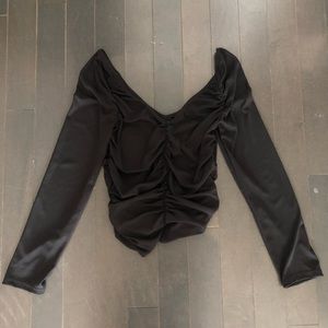 Black long sleeve top